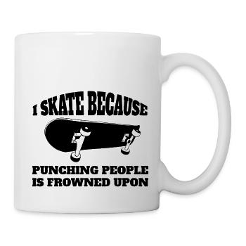 Skateboard Skating Longboard Skater Skateboarding - Mug blanc - blanc - Droite