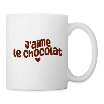 j'aime le chocolat - Mug blanc - blanc - Droite