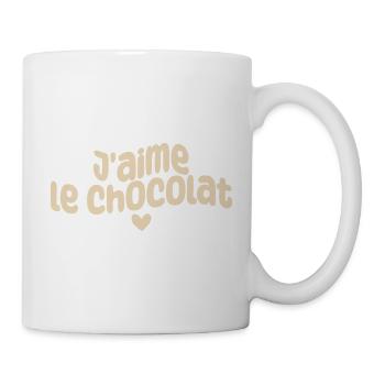 j'aime le chocolat - Mug blanc - blanc - Droite