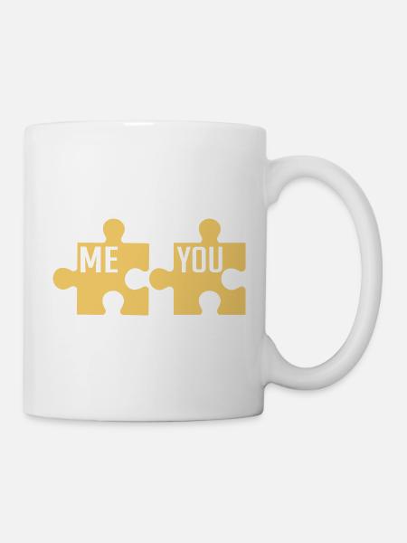 ICH DU | PUZZLE | PAAR - Tasse - Weiß