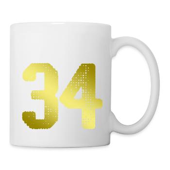 Maillot 34 Numéro - Mug blanc - blanc - Droite