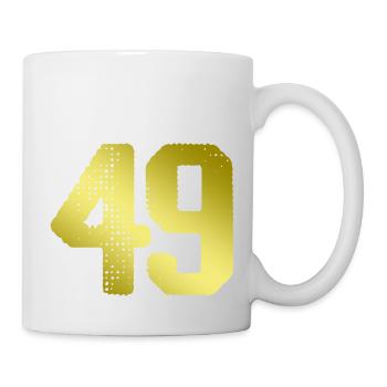 49 Zahl Trikot - Tasse - Weiß - Rechts