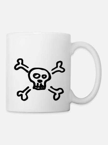 pirate skull - Mug blanc - blanc