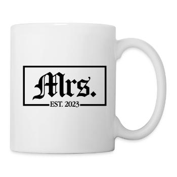 Mme Est. 2023 Fiançailles Mariage Douche nuptiale - Mug blanc - blanc - Droite