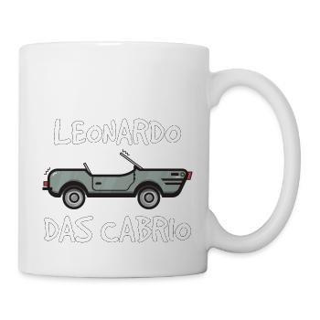 Leonardo Cabrio Wortwitz Geschenk - Tasse - Weiß - Rechts
