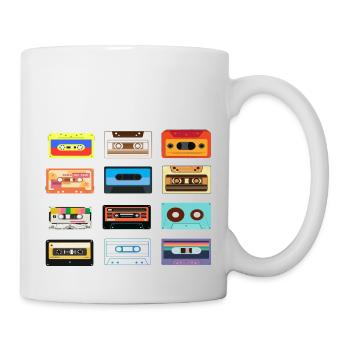 Classic cassette music cassettes - Mug - white - Right