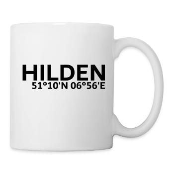 Hilden Koordinaten - Tasse - Weiß - Rechts