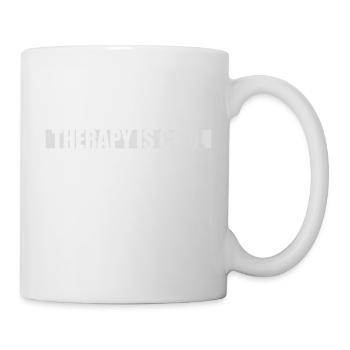 therapy is cool Zitat - Tasse - Weiß - Rechts
