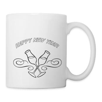 Happy New Year - Tasse - Weiß - Rechts