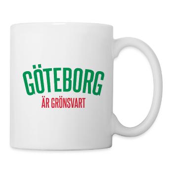 Göteborg ist grünlich-schwarz - Tasse - Weiß - Rechts