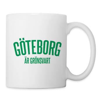 Göteborg ist grünlich-schwarz - Tasse - Weiß - Rechts
