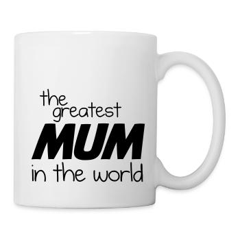The Greatest Mum in the World - Black - Mug - white - Right