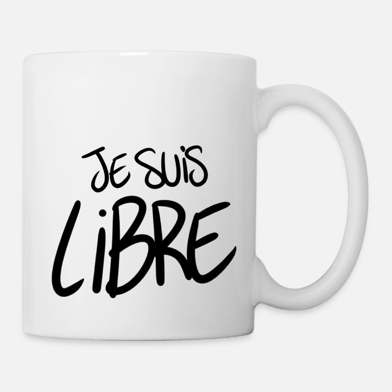 je suis libre - Mug blanc - blanc