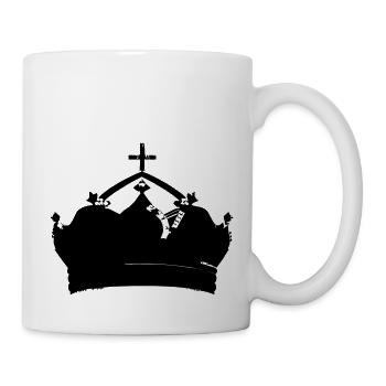 Krone Symbol König und Königin Liebe Vektor 7 - Tasse - Weiß - Rechts
