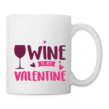 Wine is my Valentine - Le vin est ma Valentine - Mug - white - Right