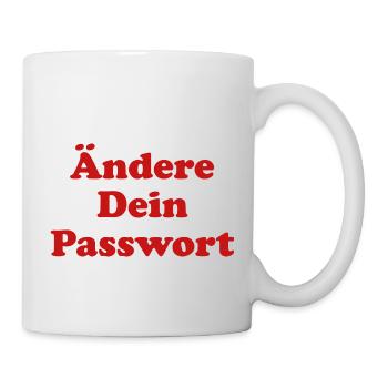 Ändere Dein Passwort! - rot - Tasse - Weiß - Rechts