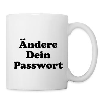 Ändere Dein Passwort! - schwarz - Tasse - Weiß - Rechts