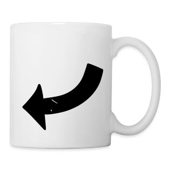 Flèche dessin croquis noir - Mug blanc - blanc - Droite