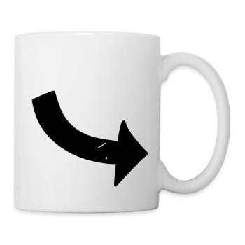 Arrow drawing sketch black - Mug - white - Right
