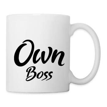 own boss black - Mug - white - Right