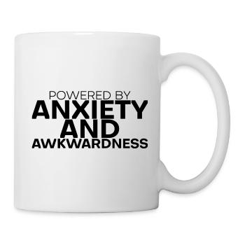 Powered By Anxiety And Awkwardness - Mug - white - Right