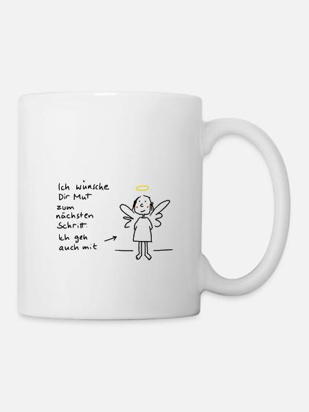 Mut zum nächsten Schritt - Tasse - Weiß