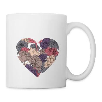 Blumenherz - Tasse - Weiß - Rechts