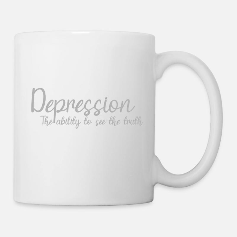 Dépression La capacité de crier la vérité - Mug blanc - blanc
