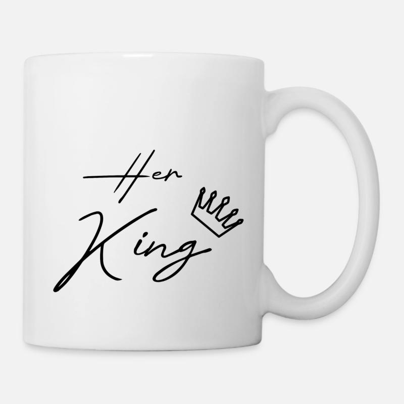 her king his queen paar black - Tasse - Weiß