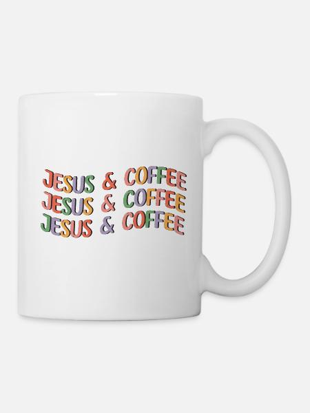 Jésus et le café - Mug blanc - blanc