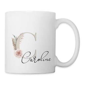 Caroline! Name Boho - Tasse - Weiß - Rechts