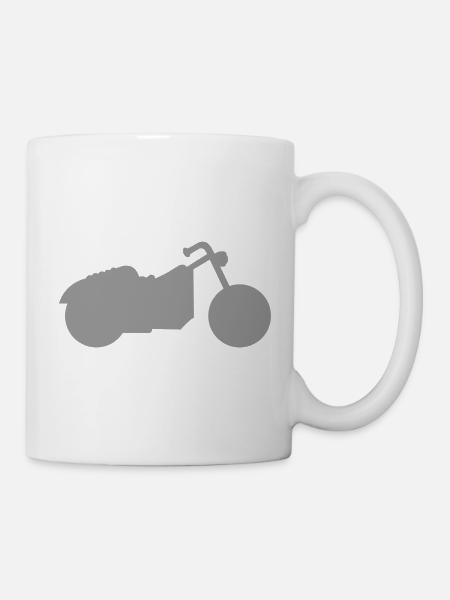 Motorrad - Tasse - Weiß
