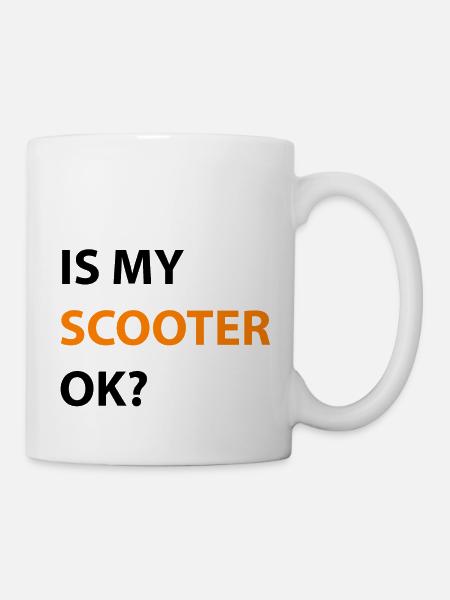 E-Scooter E-Roller Scooter - Tasse - Weiß