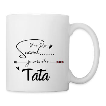 Je vais être tata - Mug blanc - blanc - Droite