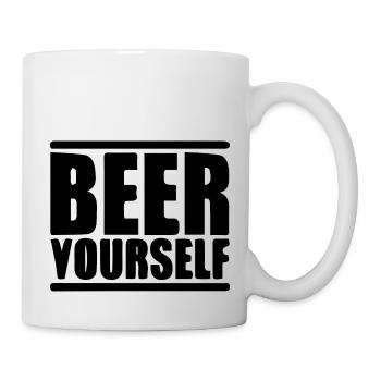 Beer Wine Whiskey Schnapps Alcohol - Mug - white - Right