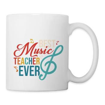 Best Music Teacher Ever Education Notes Instrument - Mug - white - Right