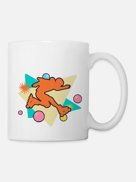 skater blader jump - Tasse - Weiß