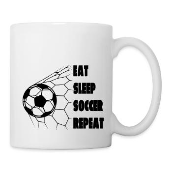 Fußballmannschaft Fußballdesign Fußballspieler - Tasse - Weiß - Rechts