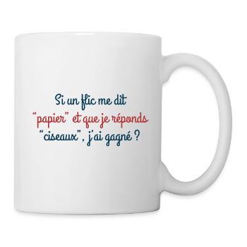 Love & Beard - Si un flic me dit... - Mug blanc - blanc - Droite
