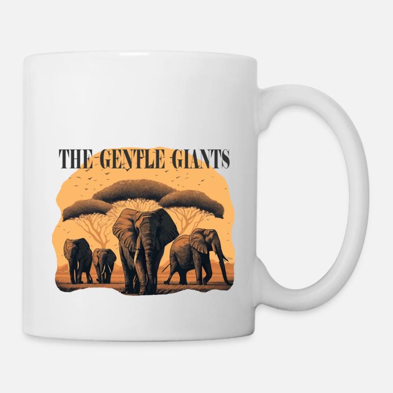 Cadeau Elephant Herd Gentle Giants - Mug blanc - blanc