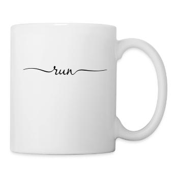 run schriftzug handschrift - Tasse - Weiß - Rechts