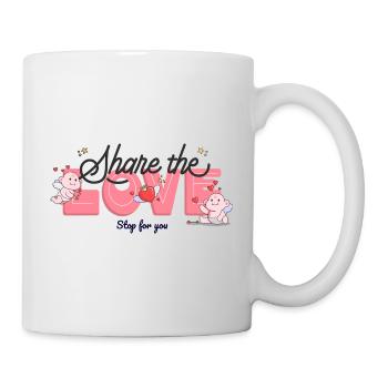 Share the love Valentines day Family day - Tasse - Weiß - Rechts