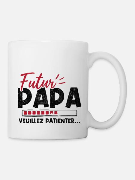 Futur papa veuillez patienter - Mug blanc - blanc