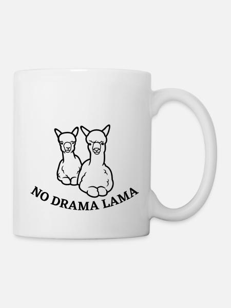 Illustration de lama sans drame - Mug blanc - blanc