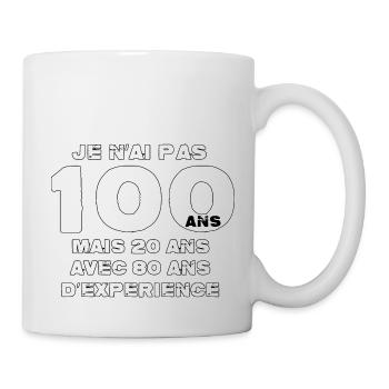 Je n'ai pas 100 ans - Mug blanc - blanc - Droite