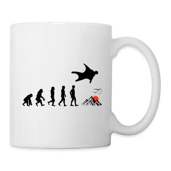 Wingsuit flying Base Jumping Skydiving Evolution - Mug - white - Right