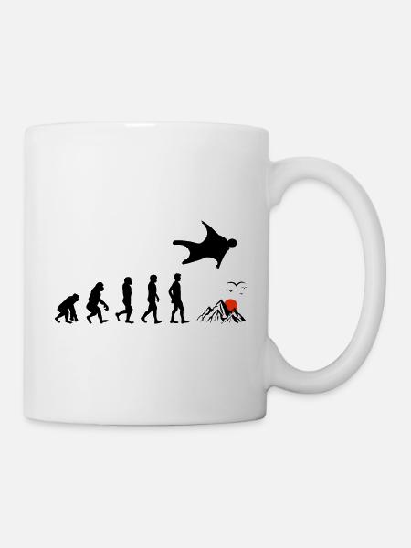 Wingsuit volant Base Jumping Skydiving Evolution - Mug blanc - blanc