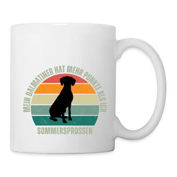Dalmatiner, mehr Punkte wie ich Sommersprossen - Tasse - Weiß - Rechts