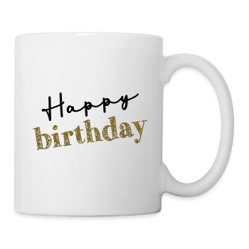 ALLES GUTE ZUM GEBURTSTAG!. ALLES GUTE ZUM GEBURTSTAG!. JAHRESTAG. - Tasse - Weiß - Rechts