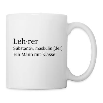 Lehrer Definition lustig - Tasse - Weiß - Rechts